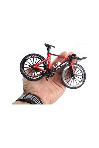 Craftivio Kırmızı Yüksek Kaliteli Metal 1:10 Ölçek Die Cast Model Bisiklet Çok Renkli