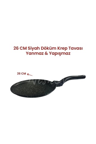 Hanımeli Premium Döküm Krep Tava 26 Cm Yanmaz Yapışmaz Çizilmez Diğer