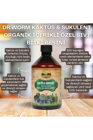 Dr.Worm Kaktüs & Sukulent Organik Içerikli Özel Sıvı Bitki Besini