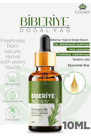 Gommy Biberiye Yağı %100 Doğal Bitkisel Uçucu Yağ Rosemary Oil 10ml 10 ML