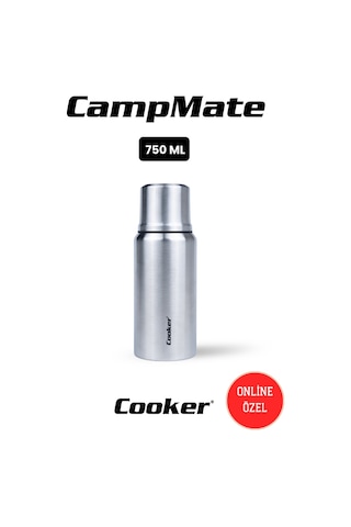 Cooker Campmate 750 Ml Paslanmaz Çelik Termos Ckr2105 Gümüş
