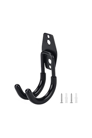 Xindoker "30 Kg Yük Taşıyabilen Çelik Duvar Kancası - Bahçe, Garaj Ve Depo Organizasyonu İçin" Siyah