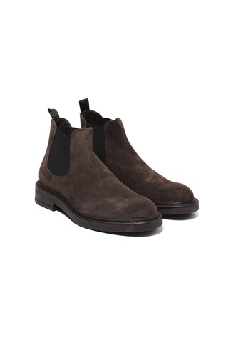 Cacao Dark Brown Bot Erkek 1054 - Moss Dino Draghi Chelsea Boot Suede Kahverengi
