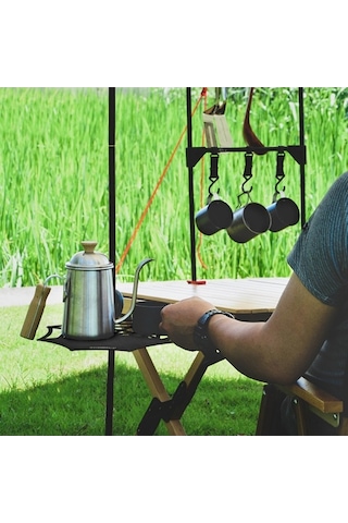 Trendooze Ve Tepsisi Tasarım Portatif Paslanmaz Mavi Kompakt Kamp Işık İçin Hafif Direği Çelik Alanları - Tt Mavi