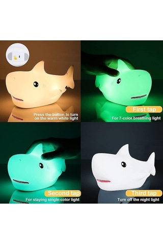 Geeroyoo Yatak Odası Uyku Koruyucu Güneş Işığı, Yumuşak Silikon, 7 Renkli Işık, Parmakla Dokunarak Aç/kapat, Hediye İçin Ideal Usb Şarjlı Diğer