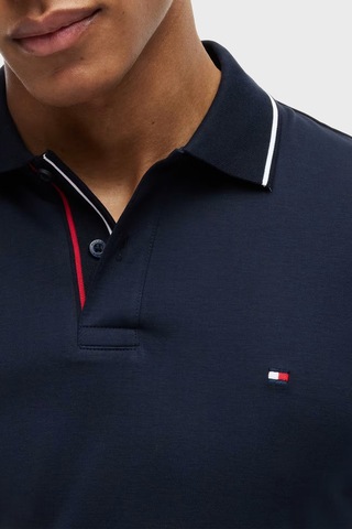 Tommy Hilfiger Pamuklu Slim Fit Düğmeli Polo Yaka T Shirt Erkek Polo Yaka T Shirt Mw0mw43263 Dw5 Lacivert