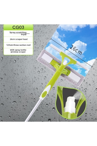 Yaozixa Ev Ve Bina Cam Temizliği İçin Çift Taraflı Profesyonel Silecek - Yüksek Kaliteli, Kolay Kullanım, Banyo Ve Yüksek Katlar İçin Yeşil-sarı Diğer