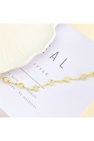 Kalpli Bileklik Suyolu Zirkon Taşlı Kararmuz Xuping Vip Seri 14 Ayar Gold 19cm Altın