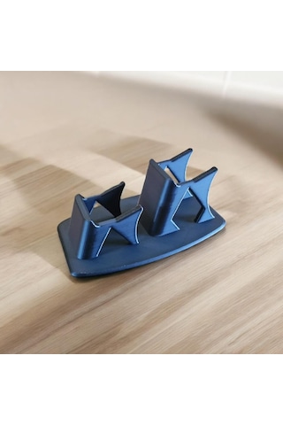 Ps5 Oyun Kumandası İçin Şık Siyah İkili Stand - Dayanıklı Plastik Tasarım 1 Adet