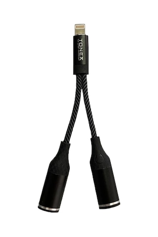 Tonex Sx-06 2in1 Lightning To 3.5mm Aux + Lightning Çoklayıcı Adaptör Kablo