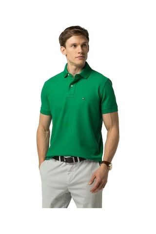 Tommy Hilfiger Polo Yaka Pike Erkek T-shirt Yeşil - Haki