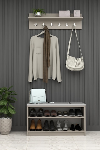 Asra Trend Puflu Ayakkabılık Ve Askılık A-34 Kül Gri Kül Gri