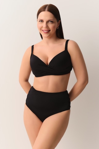 Suwen Önü Burgulu Korseli Balenli Toparlayıcı Bikini Üst Sbn26160012 Siyah