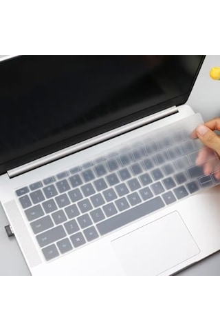 Huawei Matebook 14 / D14 / D15 / 16 Uyumlu Silikon Klavye Koruyucu Şeffaf Yazısız Tasarım, Türkçe