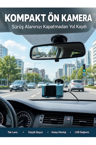 Kompakt Dash Kamera Usb Şarj Tf Kart Destekli Yeni Nesil - Lisinya Standart