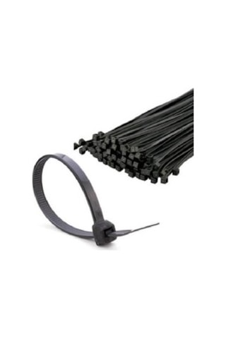 Pemsan 4.8 x 400 Plastik Cırt Kelepçe Kablo Bağı Siyah 100'lü Paket