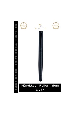 Kalem Şık Tasarım Lüks Ofis Kırtasiye Kurumsal Hediye Kaliteli Saf Mürekkepli Roller Kalem Siyah - Çok Renkli
