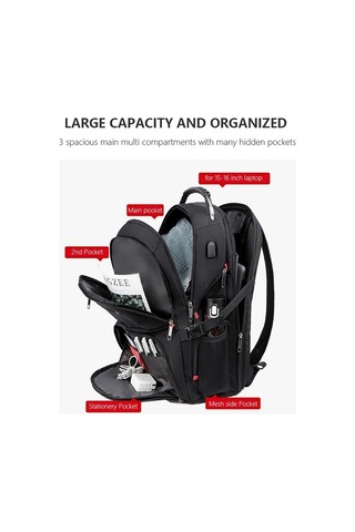 Arion C8112 Usb Şarj Portlu Büyük Kapasiteli Laptop Sırt Çantası