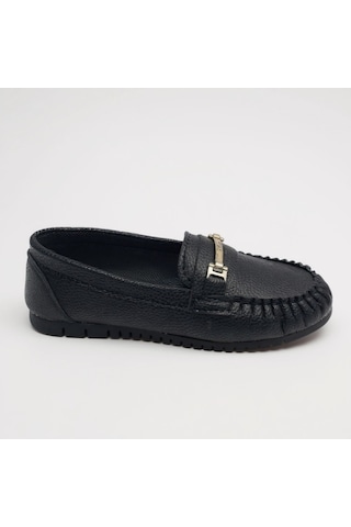 Dosa Shoes Kadın Babet Taba Zincir Tokalı Hafif Rahat Taban Şık Günlük Ayakkabı Siyah