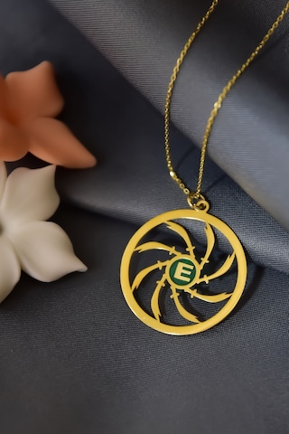 Papatya Silver 925 Ayar Gümüş Gold Kaplama Rüya Serisi Harfli Adalet Kılıcı Kolye