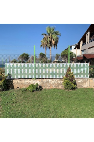Baskılı Balkon Çit Filesi 1m X 5m Model A - Cırt Kelepçe Hediyeli