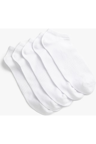 Koton Basic Patik Çorap Seti Dokulu 5'li Beyaz 3sam80078aa 3SAM80078AA000 Beyaz