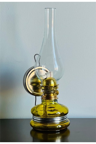 Nostaljik Gaz Lambası Büyük Boy Sarı