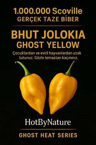 Bhut Jolokia Ghost Yellow Pepper / 1.000.000 Scoville - Gerçek Taze Acı Biber Bhut Jolokia Ghost Yellow Pepper / 1.000.000 Scoville - Gerçek Taze Acı Biber