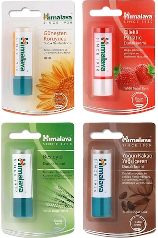 Himalaya Yoğun Nemlendirici ve Besleyici Dudak Bakım Kremi Seti 4 x 4.5 G