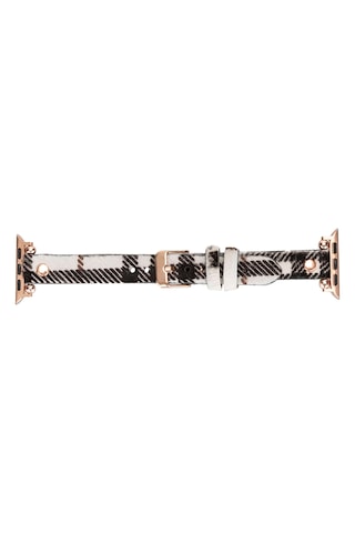 Bloomband Signature Wild Zebra Leather Apple Uyumlu Watch Band - 44/45/46/49mm