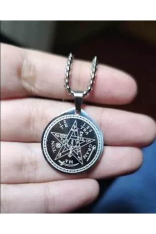 Alsade Tetragrammaton Çekicilik İlk Sembol Wiccan Pentegram Kolye Gümüş