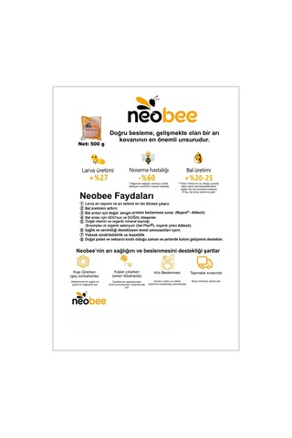 Neobee Doğal Proteinli Arı Yemi 0,5 Kg