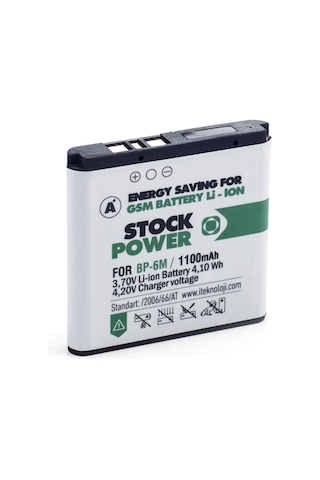 Nokia Bp 6M - 3650 1100 Mah Stock Power Batarya Nokia Bp 6M - 3650 1100 Mah Stock Power Batarya