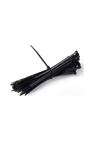 Kupa SİYAH Plastik Cırt Kelepçe 3,6x370 mm. - 100 Adet