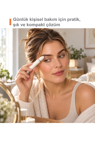 Touchbeauty Tb2456 Çift Başlıklı, Mini Yüz Tüy Alma Makinesi Pilli, Temizleme Fırçası, Seyahat Boy, Kablosuz Kullanım