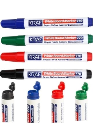 Kraf Doldurulabilir Beyaz Tahta Kalemi 4lü 770 4