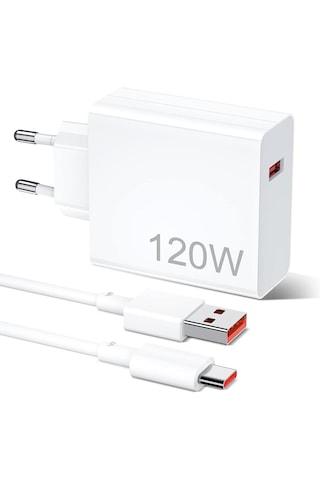 Apera MT24 Xiaomi Mi İle Uyumlu 120w Turbo Hızlı Şarj Aleti Kablo Dahil