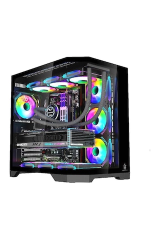 Gm Game Master F-7 Edge 7x Argb Pwm Fan Siyah Atx Akvaryum Gaming Kasa Oyuncu Kasası