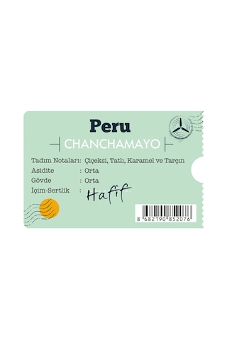 Moliendo Peru Chanchamayo Yöresel Çekirdek Kahve 250 G