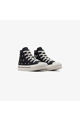 Converse Chuck Taylor All Star Eva Lift Polka Dots Çocuk Siyah Platform Sneaker A12609c Siyah