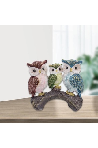 Pazly Suntek Stil-a Masaüstü Dekoratif Baykuş Heykeli Koleksiyon Ürünü