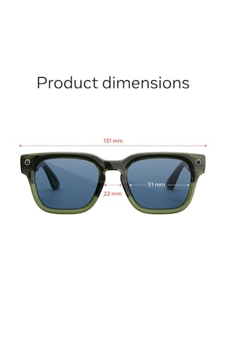 Meta Glasses Fury Racing Green Frame Light Blue Atlantic Lens