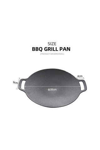 Sones Açık Kamp Barbekü Dökme Demir Izgara Tavası, Stil: Fırın Tavası + Net + Kenevir Halat Çok Renkli