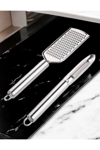 Mybru Paslanmaz Çelik Rende Ve Soyacak Penir Çikolata Zencefil Patates Limon Rende Ve Soyacak 2'li S Çok Renkli