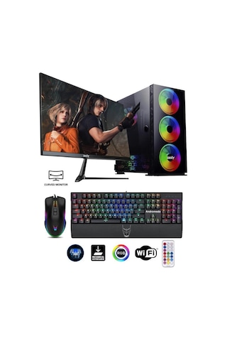 Izoly ST998741 i3-10100F 8 GB 512 GB M.2 NVMe GTX1660S 6 GB 24" Free Dos Masaüstü Oyuncu Bilgisayarı