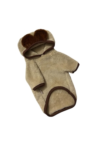 Gedyco Beige Premium Peluş Büyük Irk Köpek Sweatshirtü