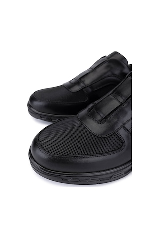 Tamer Tanca Erkek Hakiki Deri Siyah Sneakers & Spor Bot 298 3299-56602 Erk Bot Sk25-26 Sıyah Siyah