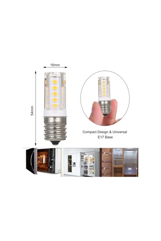 Fosenze E17 Vidalı Led Ampul 5w 3000k Isık 33 Led İçin Buzdolabı Mikrodalga Fırın Çamaşır Makinesi 360 Aydınlatma Enerji Tasarruflu Seramik+pc Ilık Beyaz