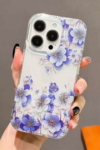 Apple iPhone Uyumlu 12 Kılıf Solmayan Imd Baskı Desenli, Şeffaf Tpu+pc Botanik Kapak