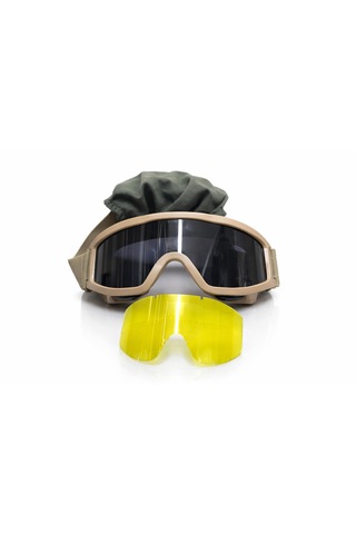 Anadolu Tactical Taktik Koruyucu Gözlük Askeri Airsoft Değiştirilebilir Lensli Koruma Gözlüğü